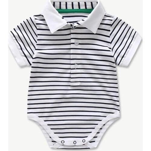 Baby Boy Striped Romper Outfit Set Clothing Newborn Clothes Cotton Summer With Hat Suspender Pants Clothes Sets