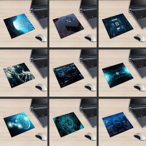 XGZ Laptop Square Mouse Pad Technology Data Spiral Channel Diagram PC Mat Cool Style Operation Page Rubber Non-slip Universal