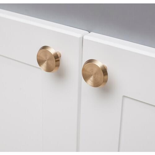 Brass Handle Nordic simple creative furniture cabinet door handle drawer decoration handle pure copper small handle