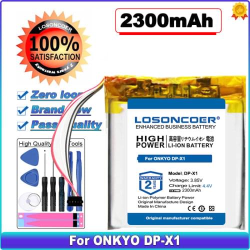 LOSONCOER High Capacity Battery 2300mAh Battery for ONKYO DP-X1 XDP-300R 100R Player Accumulator 5 Wire Accumulator