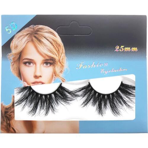 Handmade reusable super long 25mm mink fake lashes thick curly & vivid false eyelashes extensions 100pairs/lot DHL Free