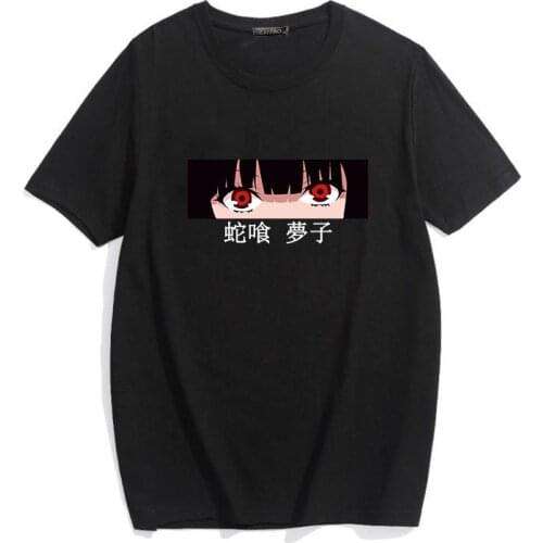Cartoon Jabami Yumeko Eyes Tshirts For women Kakegurui Anime Tops Cosplay Tshirt Harajuku Ulzzzang Women T-shirt Japanese