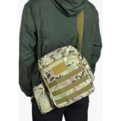 Mens Shoulder Bag Waterproof Shoulder Bag Outdoor Sports Messenger Bag Retro Shoulder Messenger Bag with Water Bottle Bag