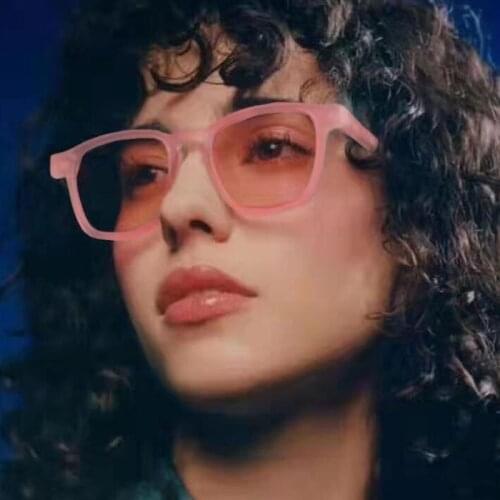 New Classic Candy Color Square Frame Sunglasses Women Retro Pink Yellow Clear Lens Men Fashion Outdoor Driving Sun Glasses Uv400