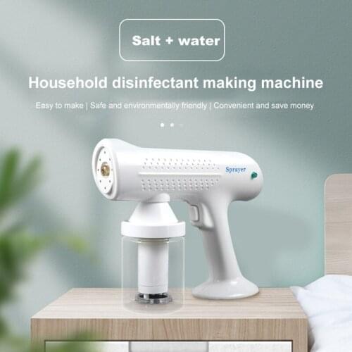 500ml Hand Held Spray Gun Disinfection Gun Spray Blu-ray Wireless Portable Brine Electrolysis Multipurpose For Home Bedroom