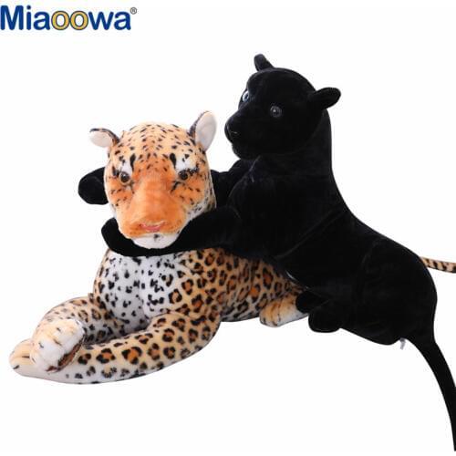1pc 30-90cm High Quality Simulation Leopard Panther Plush Toy Lifelike Stuffed Animal Classic Toys Doll for Children Best Gift