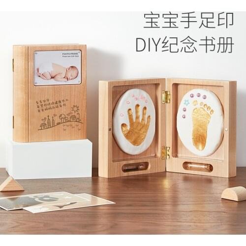Baby Hand and Foot Inkpad Fetal Hair Souvenir Photo Frame Newborn Baby Hand Print Footprints Permanent