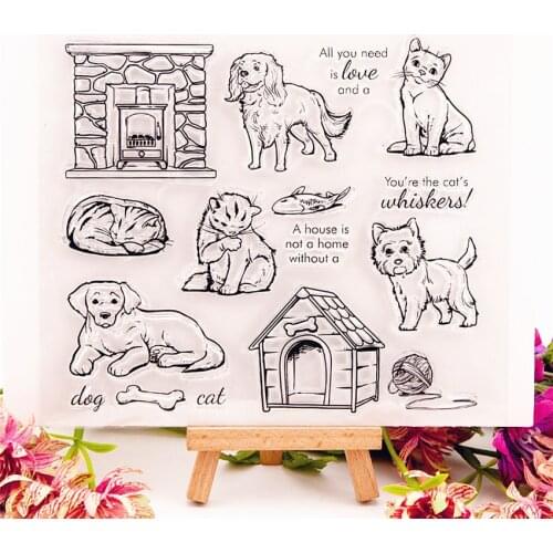 17.5x15cm Pet paradise Transparent Silicone Rubber Clear Stamps cartoon Scrapbooking/DIY Easter Childrens toys album