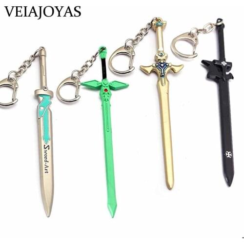 Anime Sword Art Online Keychain Kirigaya Kazuto Gold Metal Key Ring Pendant High Quality SAO Car Bag Key Chain Jewelry Souvenir