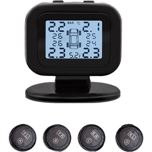 Car Tire Pressure Monitoring System TPMS Digital Display USB Charging Adjustable Screen M8617