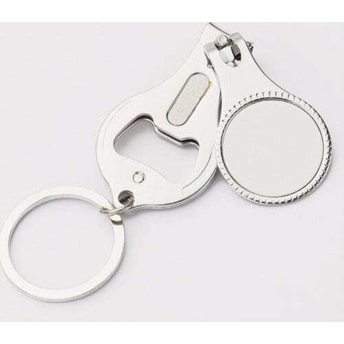 Thermal Transfer Blank Consumables Nail Clippers Pendant Keychains Diy Creative Gift Metal Alloy Keychain Customization