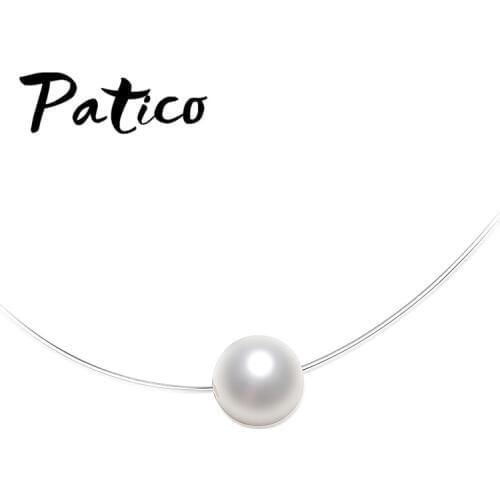 Fashion Simple Chain Short Women Necklaces For Party Jewelry Pearl Pendant Necklaces 925 Sterling Silver Jewelry Gifts