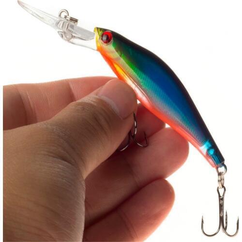 1PCS Floating Laser Minnow 9.7cm 7g Fishing Lure Wobbler Hard Artificial Plastic Pesca Bass 3D Eyes Carp Fishing Crankbait