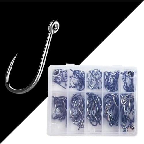 10pcs/lot Fishing Hooks Single Fish Big Eye Accessories High Carbon Steel Circle Fish hook Jip Barbed Carp Tackle Basic