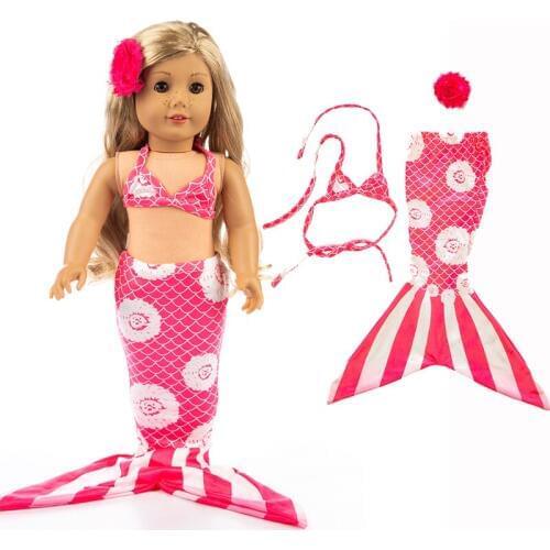 18 inch gir Doll clothes for 18" doll Mermaid dress baby doll Mermaid summer skirt