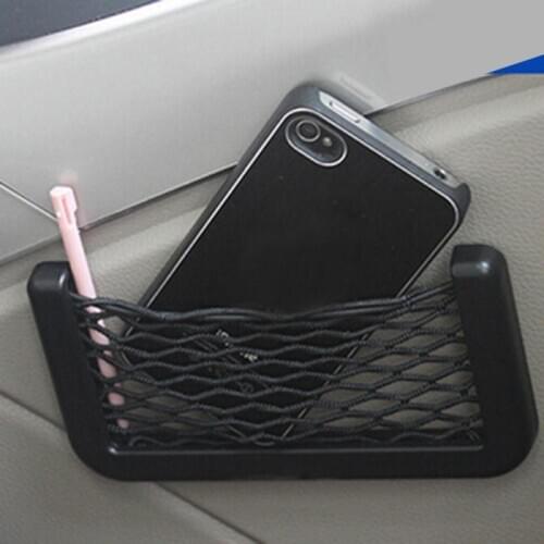 2020 Car Accessories Auto Seat Back Storage Mesh Bag Car Organizer Net Sticking Holder Pocket trunk Organizer for