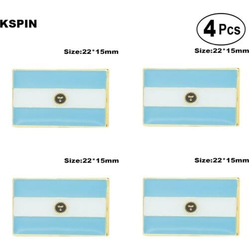 Argentina Flag Pin Lapel Pin Badge Brooch Icons 4pcs