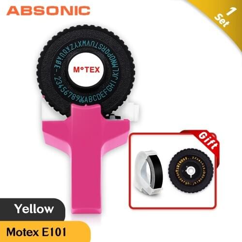 Absonic for DYMO 9mm Embossing Label Tape for Motex E101 with Wheel Label Maker Manual Labeling Printer DIY Printer Ribbon