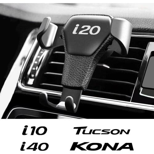 Car Holder For Phone Air Vent Clip Mount For Hyundai Tucson I10 I20 I40 Kona Ioniq Creta Equus Smartphone Stand Auto Accessories