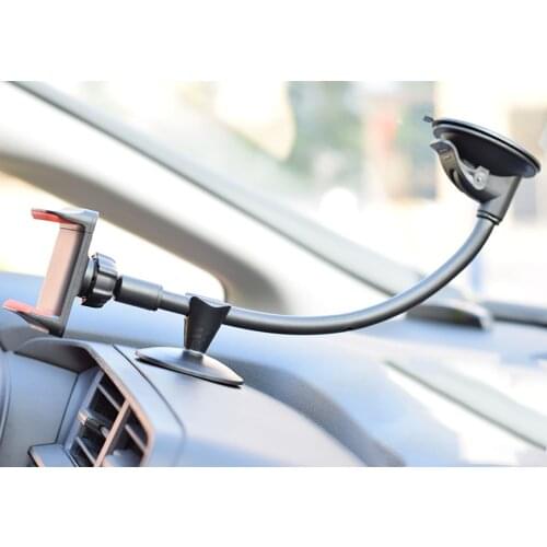Car Mount Phone Holder Flexible Tube Strong Suction Cup Car Windshield Phone Holder For iPhone, Samsung Phone, Universal Phone