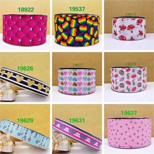 Free shipping 50 yard cartoon printed grosgrain ribbon 19637