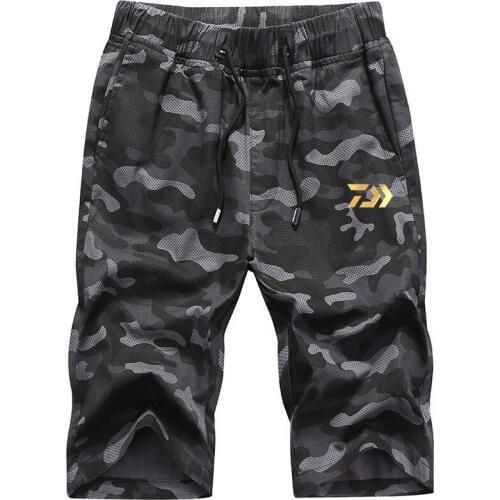 2020 New Daiwa Pants Men Fishing Pants Summer Thermal Solid Multi-pocket Casual Trousers Sport Loose Pants Men Plus Size Shorts
