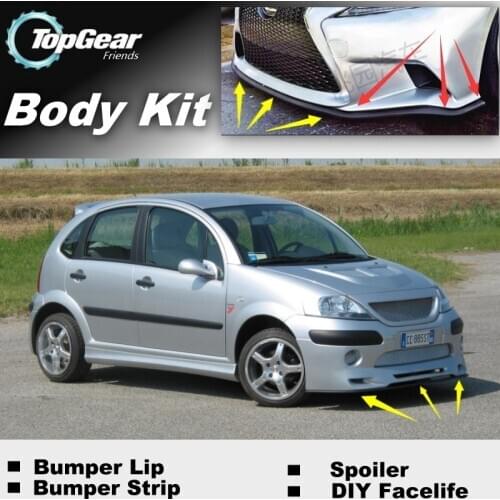 Bumper Lip Deflector Lips For Citroen C3 / C3 Picasso Front Spoiler Skirt For TopGear Fans Car Tuning View / Body Kit / Strip