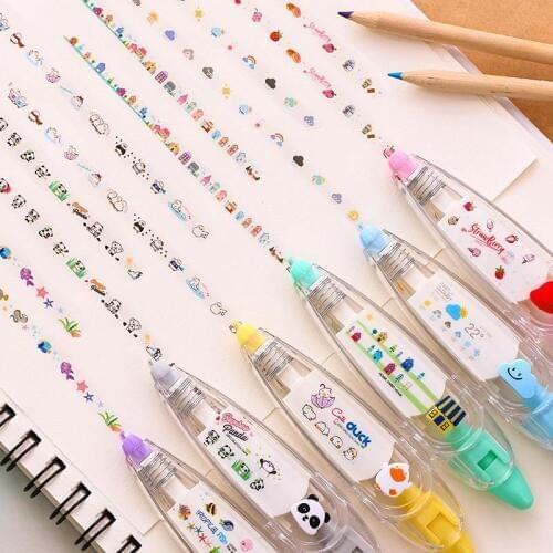 1 PC Cute Novelty Animal Cartoon Decorative Correction Tape Kawaii Glue Tape White Out Korea Stationery School Office Supply