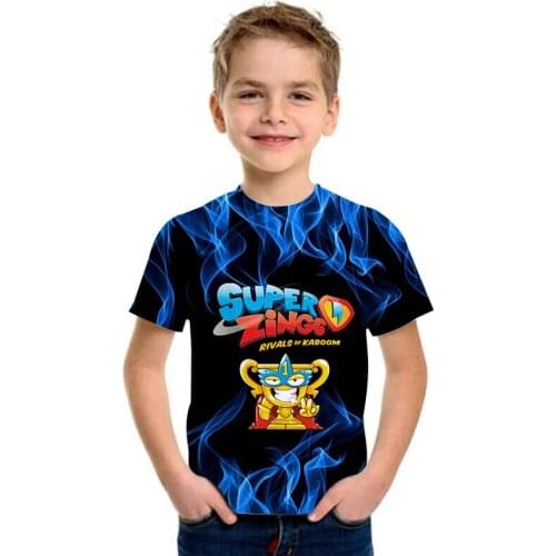 Superzings Kids T Shirt Children Clothing 2021 Funny Summer Tops Cartoon Superzings Kawaii Tee Boys Girls Clothes Hot Video Game