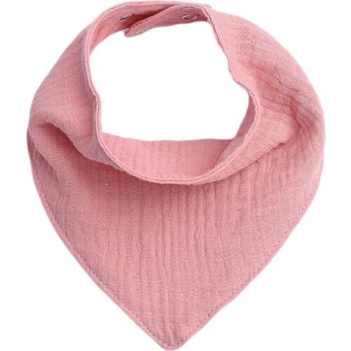 Baby Infant Cotton Bibs Boys Girls Solid Color Triangle Scarf Feeding Saliva Towel Bandana Burp Cloth Newborn Shower Gifts