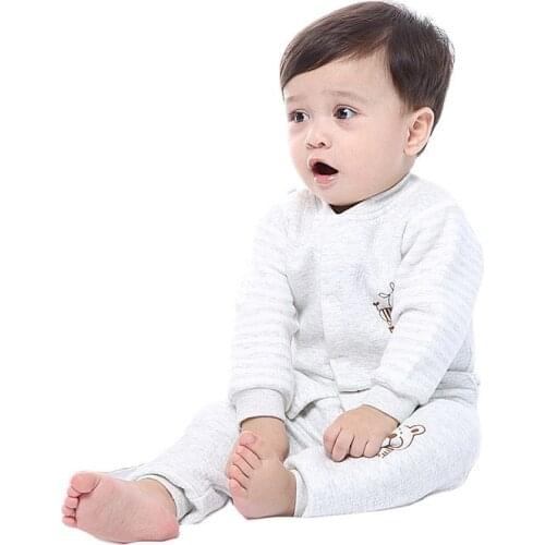 Baby Long Coat Female Newborn Warm Clothes Cotton Render Unlined Upper Garment Of Male Baby Long Single Coat