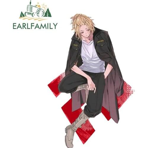 EARLFAMILY 13cm x 8.6cm for Tokyo Revengers Anime Cool Print Car Sticker and Decal Auto Scratch-Proof Waterproof Sticker
