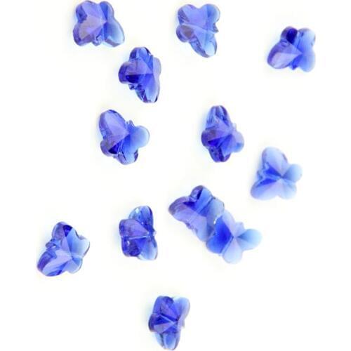 Nice Sapphire 2000pcs/Lot Bead Curtain Accessories 14mm Crystal Butterfly Beads Middle Hole Chandelier Beads Curtain Beads