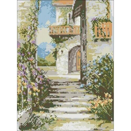 Huajie Alley patterns Counted Cross Stitch 11CT 14CT 18CT DIY Chinese Cross Stitch Kits Embroidery Needlework Sets home decor