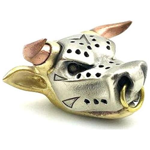 Outdoors DIY Tools EDC White Brass Copper OX Head Knife Beads Lanyard Pendants Key Rings Accessories