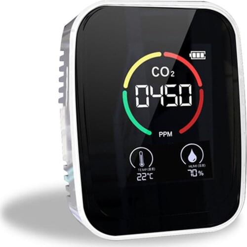 5 in1 CO2 Meter Multifunctional Digital Temperature Humidity Sensor Tester Air Quality Monitor Carbon Dioxide TVOC HCHO Detector