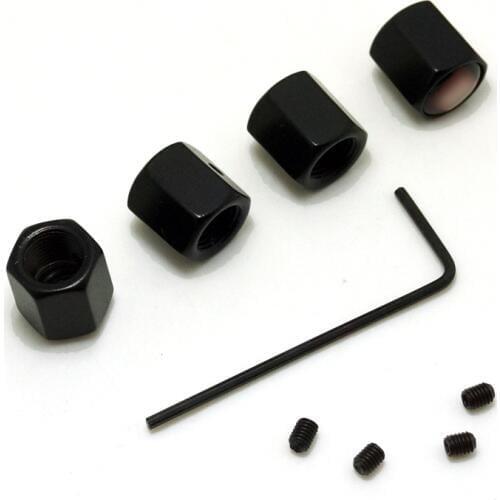 MOTOBOTS 2000Pcs=500set Cool Black Car Caps Anti-Theft Locking Tire air valve caps For Mixed LOGO Order #FD-4759