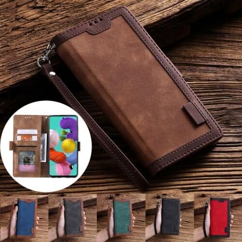 Retro Flip Leather Phone Case For Samsung Note 20 Ultra Note 10 Lite S21 S20 FE S10 S9 Plus Wallet Card Holder Phone Cover Coque