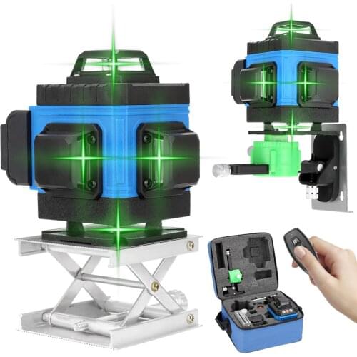 4D Self-leveling laser level 360 Multifunctional 16 Lines Level Tool Vertical Horizontal Crossline APP Remote green laser levels