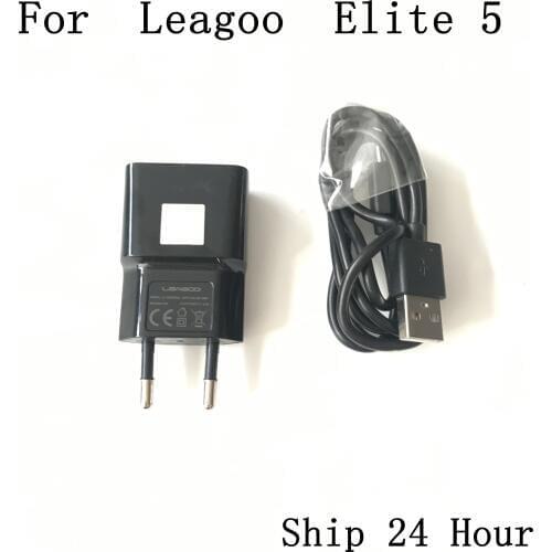 Leagoo Elite 5 Used Travel Charger + USB Cable USB Line For Leagoo Elite 5 Repair Fixing Part Replacement