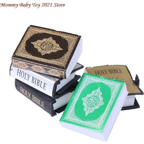 1/12 Scale Miniature Dollhouse Bible Book for Doll House Study Room Furniture Accessories Toy