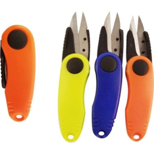 Multifuctional Scissor 7.5*3.1cm Stainless Steel Fish Use Scissors Foldable Clipper Fishing Scissor Fishing Tackle J042