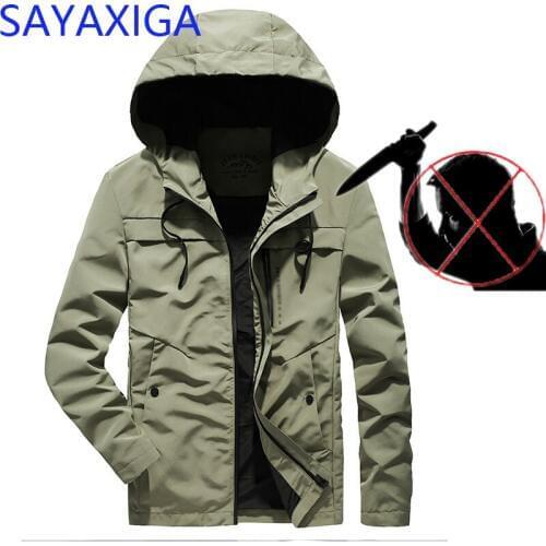 Self Defense Security Anti-cut Stab Resistant Men Jacket bodyguard Stealth Outwear Police Personal Tactics Cut-proof outfits 4XL