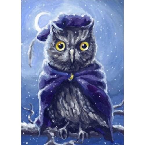 SenyuArt Diamond Painting Full Round Embroidery Rhinestone Picture Mosaic Art Accessorie Bird Owl Cross Stitch Craft Kits Decor