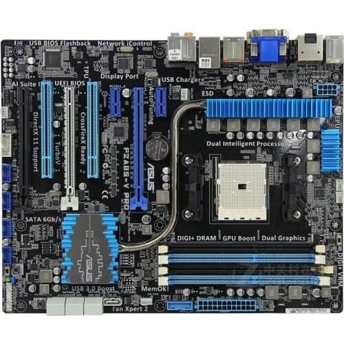 Original Asus F2A85-V PRO Desktop Motherboard A85X Socket FM2 DDR3 64G SATA3 USB3.0 ATX free shipping