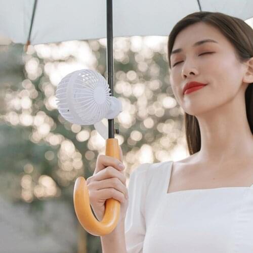 Fan with Strap Rechargeable Portable Baby Carriage Mini Fan for Gift Portable Universal Adjustable Rotating USB Stroller Fans