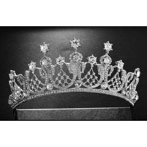 Luxury Crystal Bridal Tiaras Crowns Women Princess Queen Baroque Pageant Diadem Rhinestone Jewelry Wedding Hair Accessories