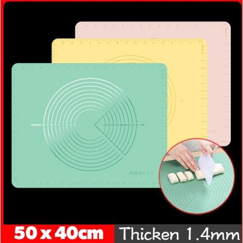 Thicken Silicone Kneading Dough Mat Non-Stick Paste Flour Table Sheet with Scale Rolling Mats Cookie Cake Pastry Pad Baking Mat