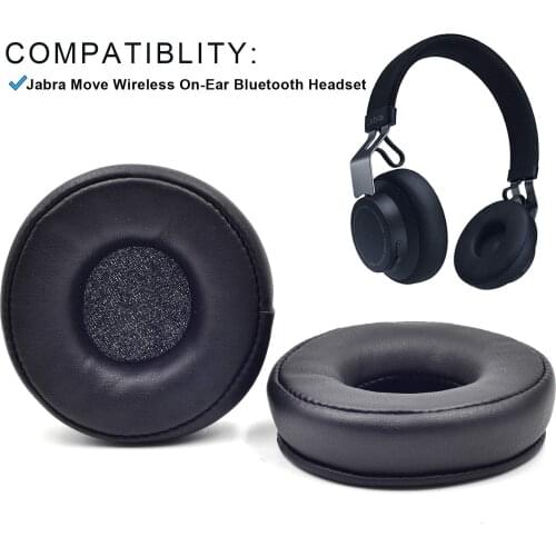Replacement Earpads Ear Pads Cushion Cups Cover Muffs Repair Parts for Jabra Move Wireless On-Ear Bluetooth Headphones