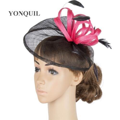 Wedding Mariage Bride Sinamay Headwear For Elegant Women Fascinators Hats Bridal Weddings Headpiece Fashion Handmade Headdress